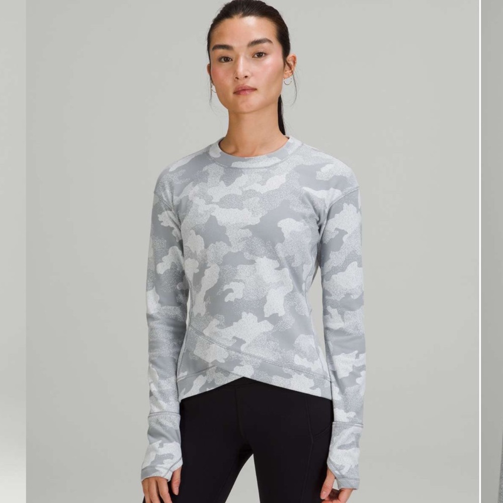 Lululemon Grey Camo Long Sleeve Shirt - 14